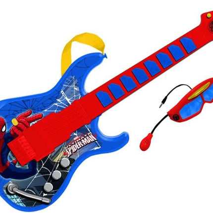 Guitarra electrónica SpiderMan con gafas con micrófono