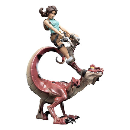 Tomb Raider Mini Epics Figurka winylowa Lara Croft &amp; Raptor 24cm