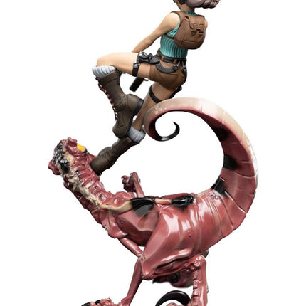 Tomb Raider Mini Epics Figurka winylowa Lara Croft &amp; Raptor 24cm